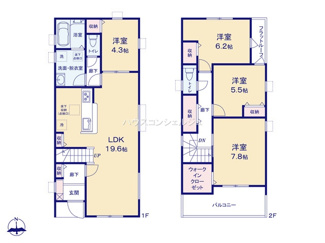 【間取り】 | 名古屋市南区南野２丁目71【仲介手数料無料】新築一戸建て　1号棟