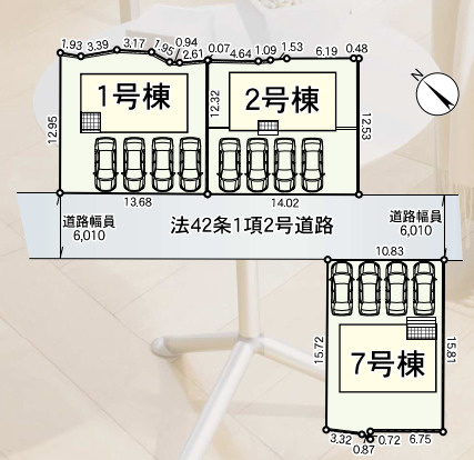 富士宮市淀平町の新築一戸建の区画図