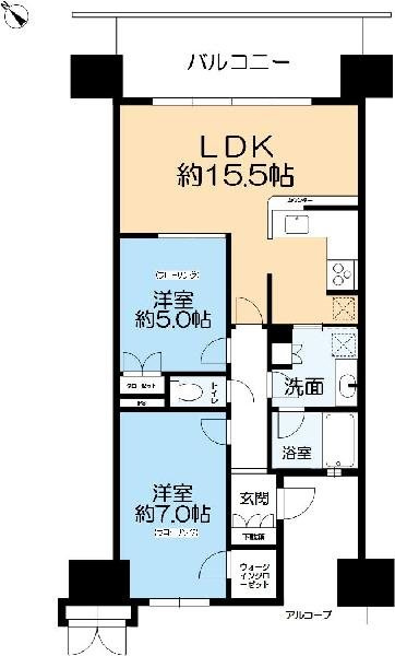 ワコーレシティ神戸三宮の間取り