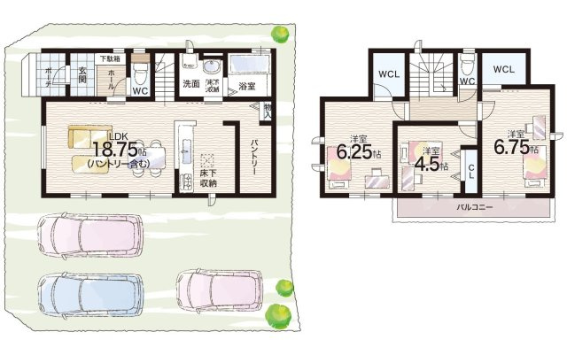 明石市魚住町西岡　新築一戸建ての間取り|C号棟