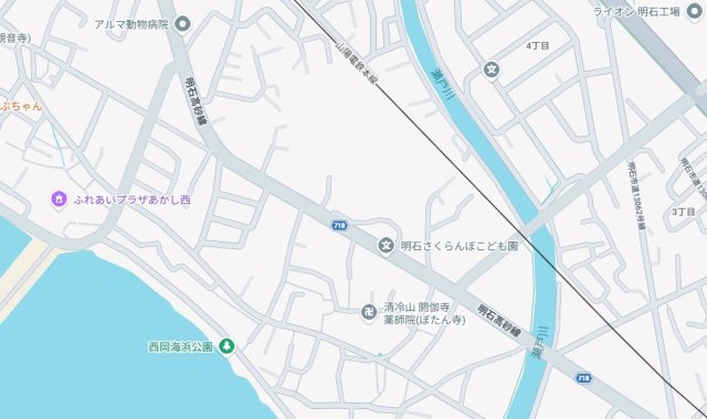 明石市魚住町西岡　新築一戸建ての地図