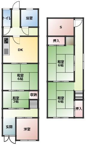 【間取り】 | 東大阪市西堤本通西　中古戸建　