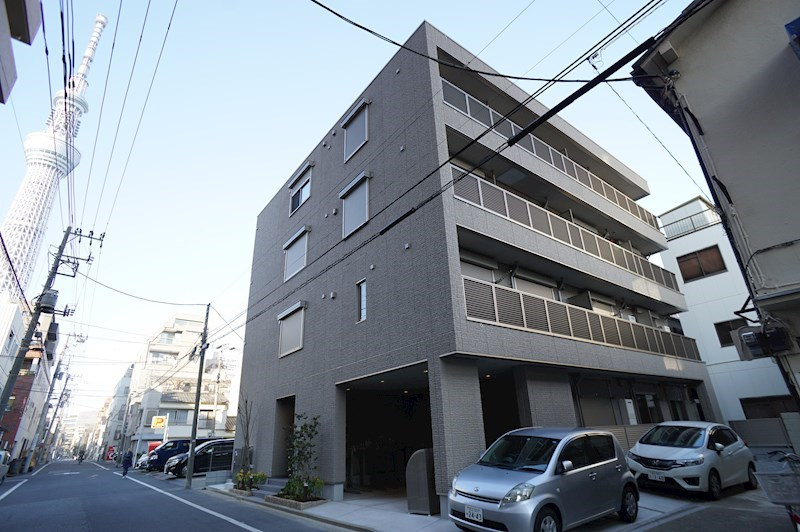 墨田区横川２丁目の賃貸マンションの外観|重厚なスタイル！※完成予想パース。