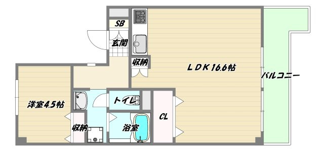 大阪市淀川区木川東４丁目の賃貸マンションの間取り