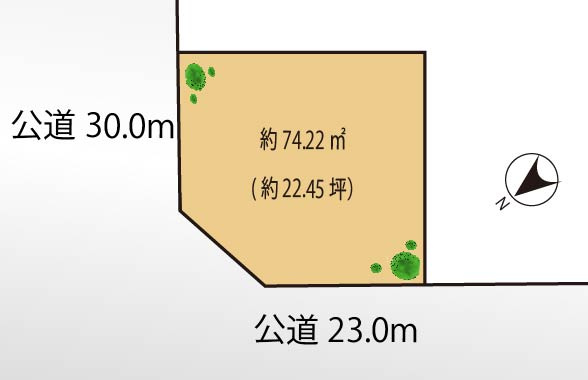 品川区東中延　建築条件なし売地の土地図