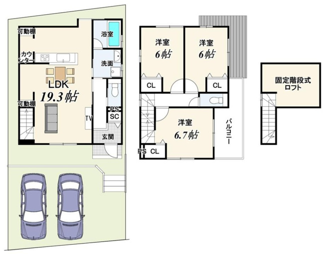 【間取り】 | K41357-2号地待鳳