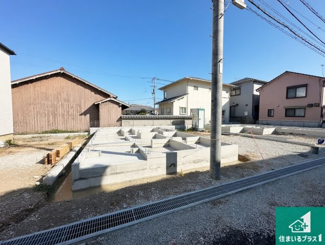 明石市魚住町西岡　新築一戸建ての外観|現在建築中！落ち着いた街並みで新生活を始めることが出来そう！周辺の物件も併せてご紹介させて頂きます！