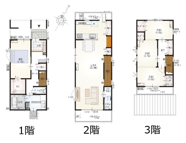 【間取り】 | 駿河区八幡5丁目8期　新築戸建　1号地 | 使い勝手の良い4LDK♪生活に合わせて使うお部屋を選べます♪