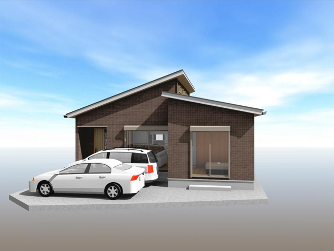 【外観パース】 | 高知市福井東町/2区画 | 南区画