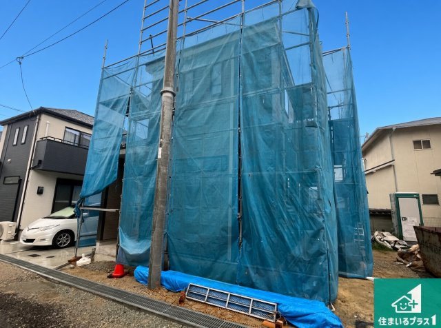 明石市魚住町西岡　新築一戸建ての外観|現在建築中！落ち着いた街並みで新生活を始めることが出来そう！周辺の物件も併せてご紹介させて頂きます！