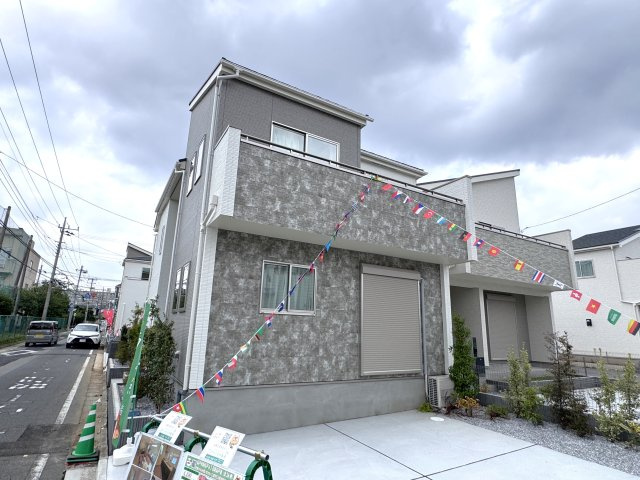 松戸市新松戸６丁目新築戸建【新松戸南小学校：4分】の外観|2-G号棟外観・完成済み内覧可能です！