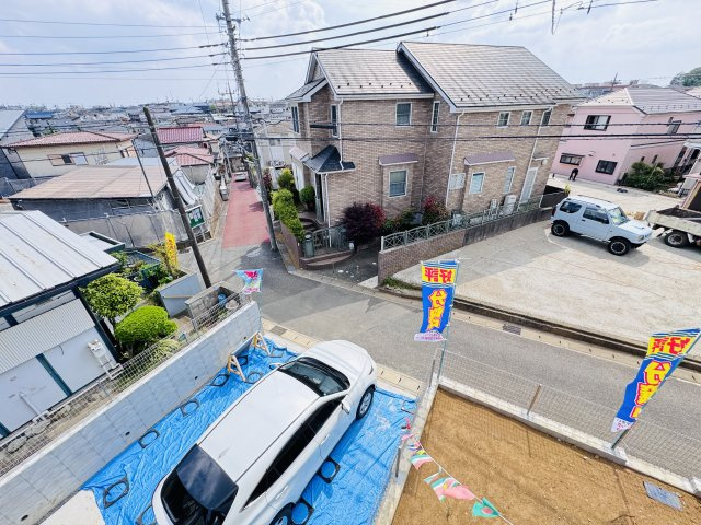 松戸市千駄堀新築戸建（千駄堀７期）の展望|バルコニーより道路側眺望