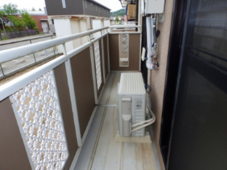 【バルコニー】 | パークサイド吉敷　D棟 | 反転間取り別部屋写真です。