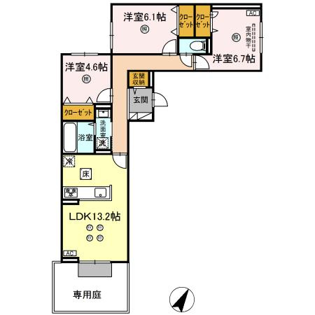 【間取り】 | ウィステリアⅢ | 現況優先