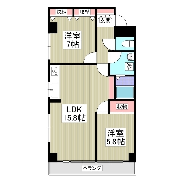 リブレス坂戸関間の間取り