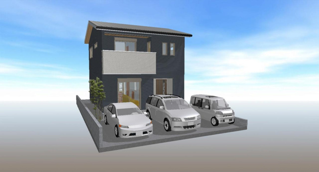 【外観パース】 | 高知市瀬戸南町１丁目 /2区画 | 西区画