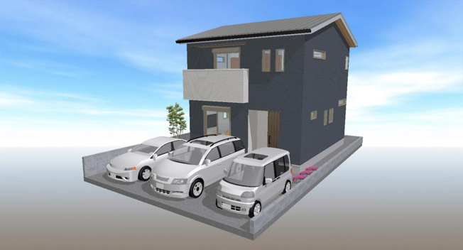 【外観パース】 | 高知市瀬戸南町１丁目 /2区画 | 西区画
