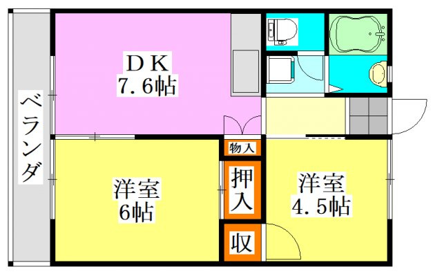 【間取り】 | ハイツカテリーナⅠ号棟