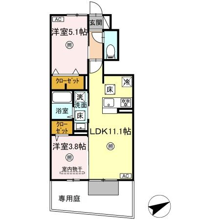 D-ROOM　N.Tの間取り
