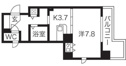 【間取り】 | オーナーチェンジ物件／角部屋／南向き／広めの２９㎡１K／大阪メトロ谷町線「谷町四丁目」駅徒歩４分／大阪メトロ谷町線「谷町四丁目」駅徒歩４分／TVモニター付オートロック・宅配ボックス有