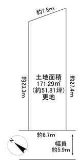 【土地図】 | 川西市清和台東1丁目5の60　建築条件無土地