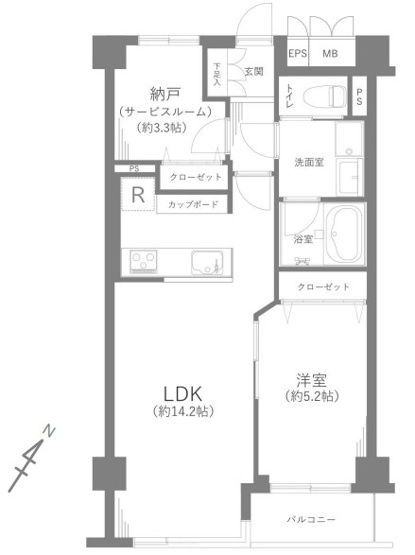 【間取り】 | ランドステージ雑司が谷 | 南東向きのお部屋なので、陽当たり・通風良好です！