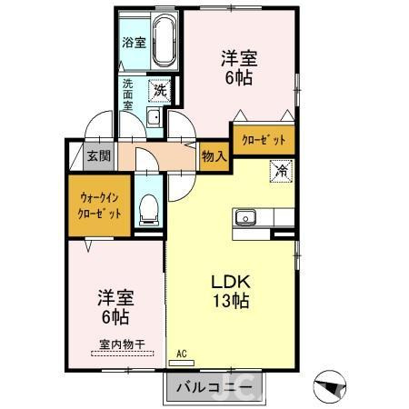ロイヤルガーデン絆 Bの間取り