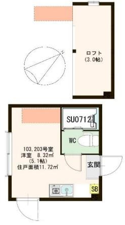 豊島区池袋本町４丁目のアパートの間取り