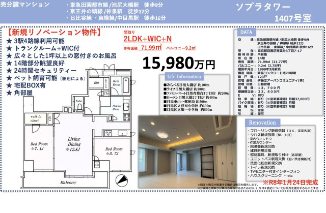 【その他】 | ソプラタワー　仲介手数料無料＋80万円現金プレゼント中