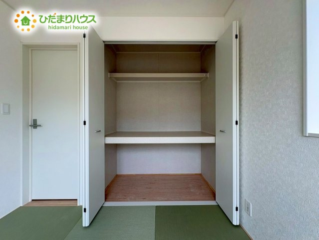 北茨城市中郷町日棚第1　新築戸建の収納|"和室にも大容量のクローゼット完備！
お布団やお子様のおもちゃなどがスッキリ収納できますね(^^♪"