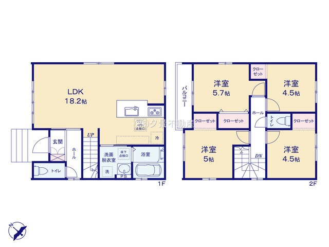 《仲介手数料無料》桶川市神明１丁目5-2新築一戸建てTerrechezの間取り