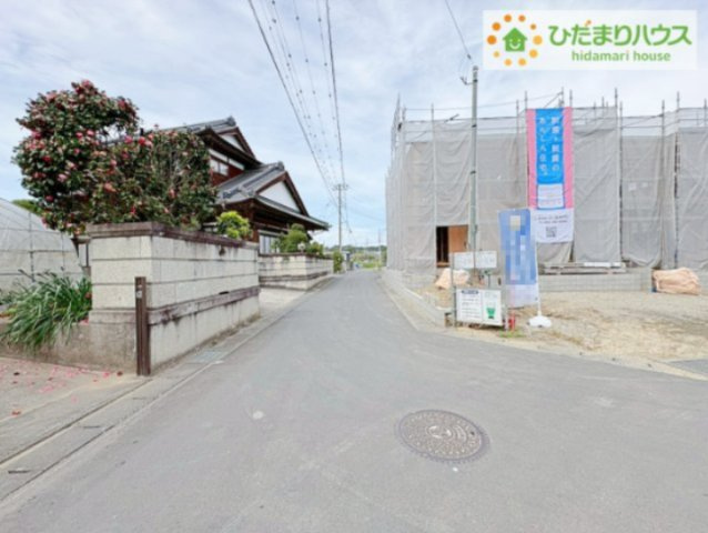日立市川尻町第7　新築戸建　1号棟の前面道路含む現地写真