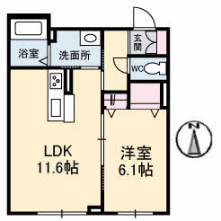 メゾンみくりな白石の間取り