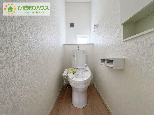 日立市川尻町第7　新築戸建　2号棟のトイレ|トイレは1F、2F共に完備！取り合いになることがありませんね(^^)/