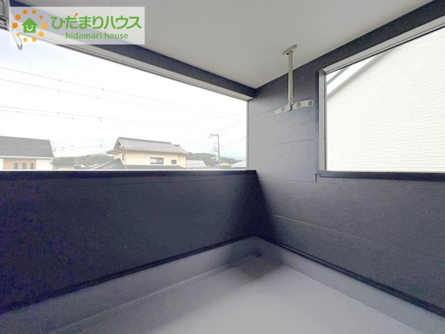 日立市川尻町第7　新築戸建　2号棟のバルコニー|広々としたバルコニー。お洗濯物もぜーんぶ干せちゃいます！！