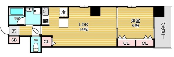 Broad阿倍野阪南町Residenceの間取り
