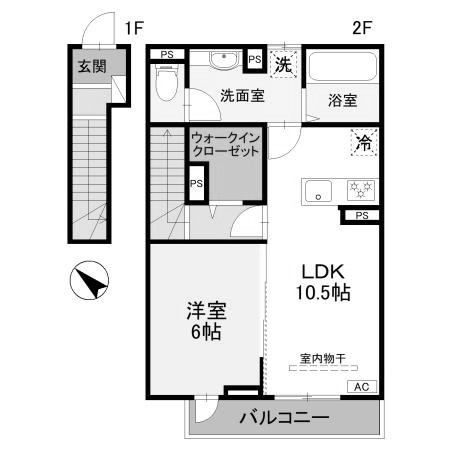 【間取り】 | Σresidence歌川町　Ｂ