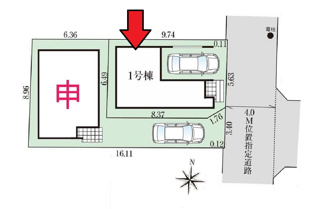 【区画図】 | 府中市紅葉丘2丁目新築戸建 | 区画図。