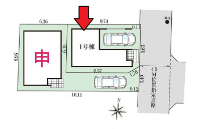 【区画図】 | 府中市紅葉丘2丁目新築戸建 | 区画図。