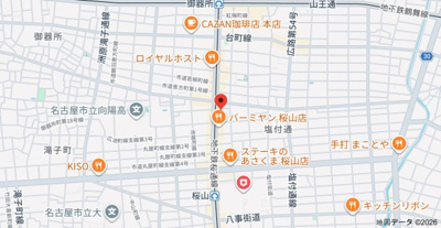 【地図】 | プレサンスレイズ桜山EAST