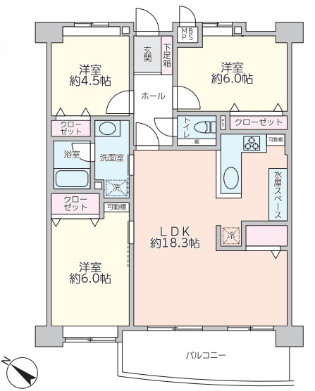 【間取り】 |  JGMシュリアン周船寺☆仲介手数料無料☆