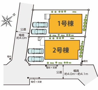 藤沢市辻堂太平台1丁目　新築戸建　1号棟の区画図|区画図☆
