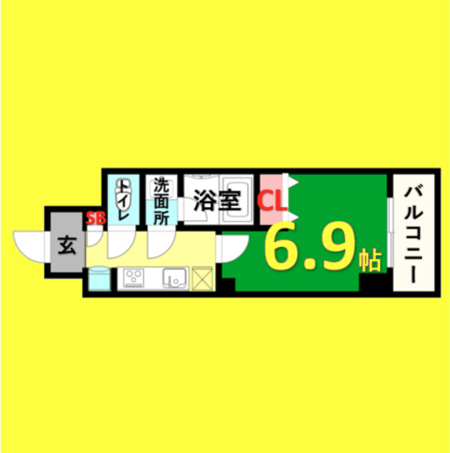 ドゥナーレ辻町　名古屋市賃貸　仲介手数料無料の間取り