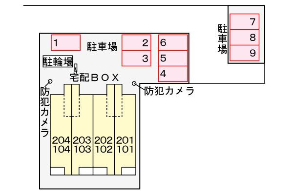 コンフォートⅡの駐車場