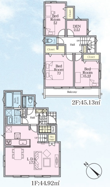 ~LDK天井高2.7mの開放感~Vergarden公郷町四丁目 全17棟の画像