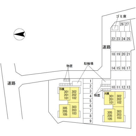 オッツ高田の区画図