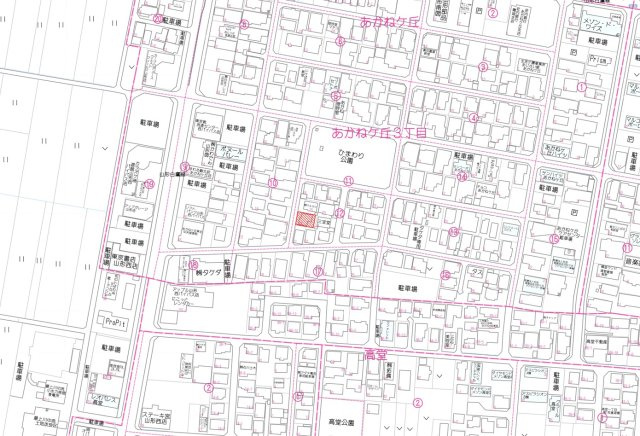 山形市あかねヶ丘【売地】の地図|案内図