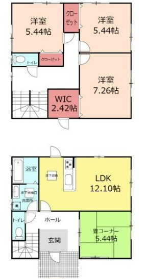 【中古】鶴ヶ島市太田ヶ谷中古住宅の間取り
