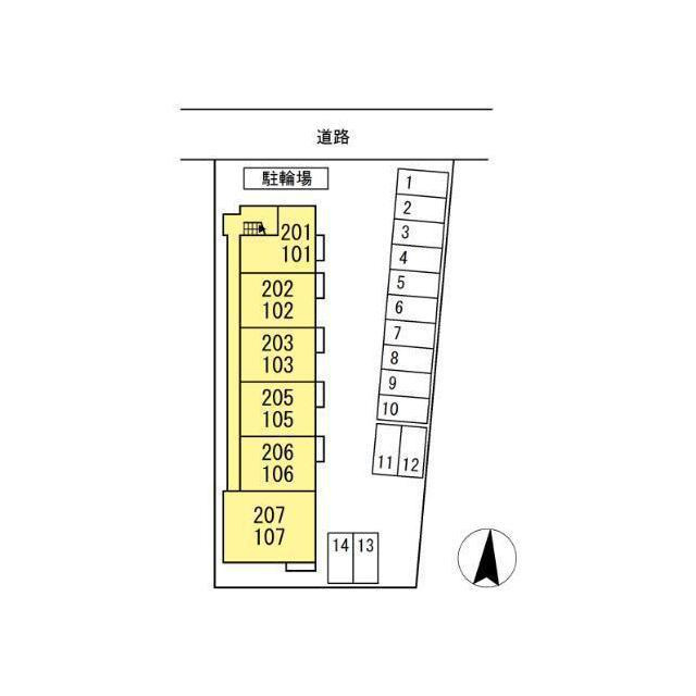 D-ROOM鵜沼三ツ池町の駐車場