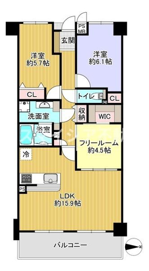 【間取り】 | ライオンズマンション星田